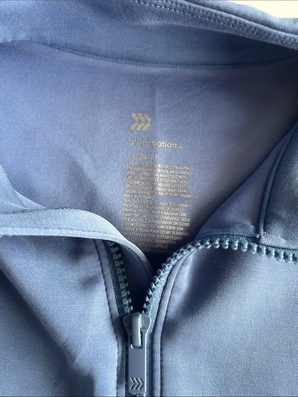 all in motion navy blue pullover top